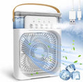 3-in-1 Portable Air Cooler Fan – Mist Spray, USB Rechargeable & LED Light
Mini USB Cooling Fan with Water Misty