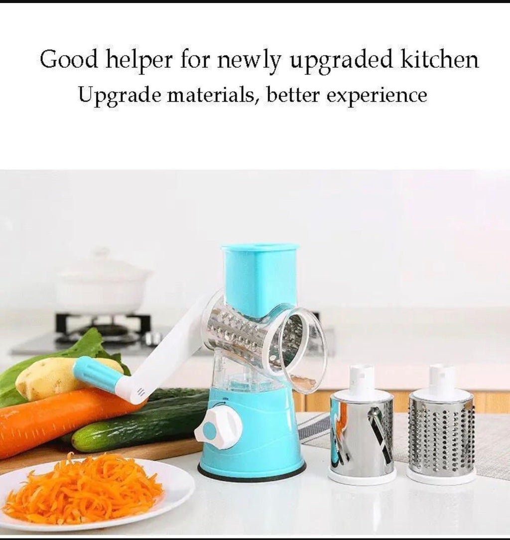 3-in-1 Rotary Vegetable Slicer & Cheese Grater