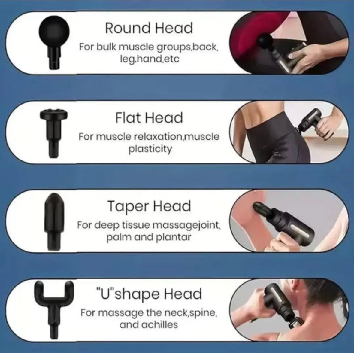 Portable Deep Tissue Massage Gun – Rechargeable