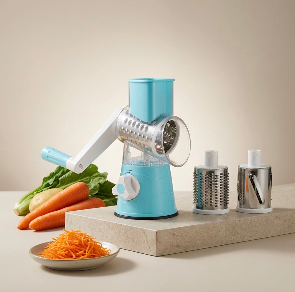 3-in-1 Rotary Vegetable Slicer & Cheese Grater