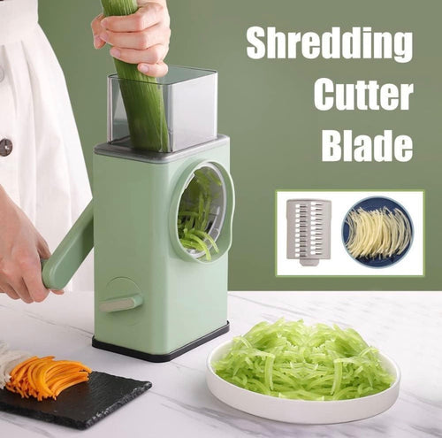 3-in-1 Manual Rotary Vegetable Slicer & Cheese Grater