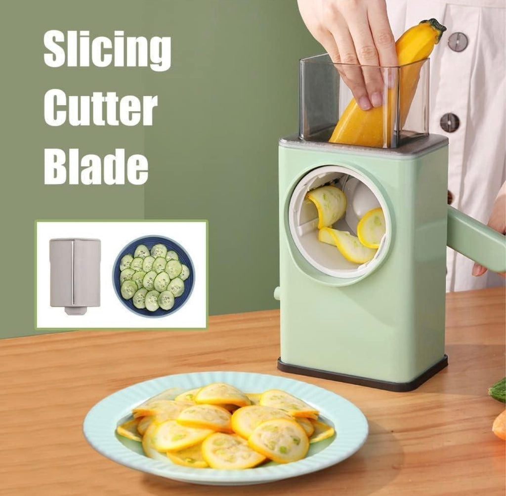 3-in-1 Manual Rotary Vegetable Slicer & Cheese Grater