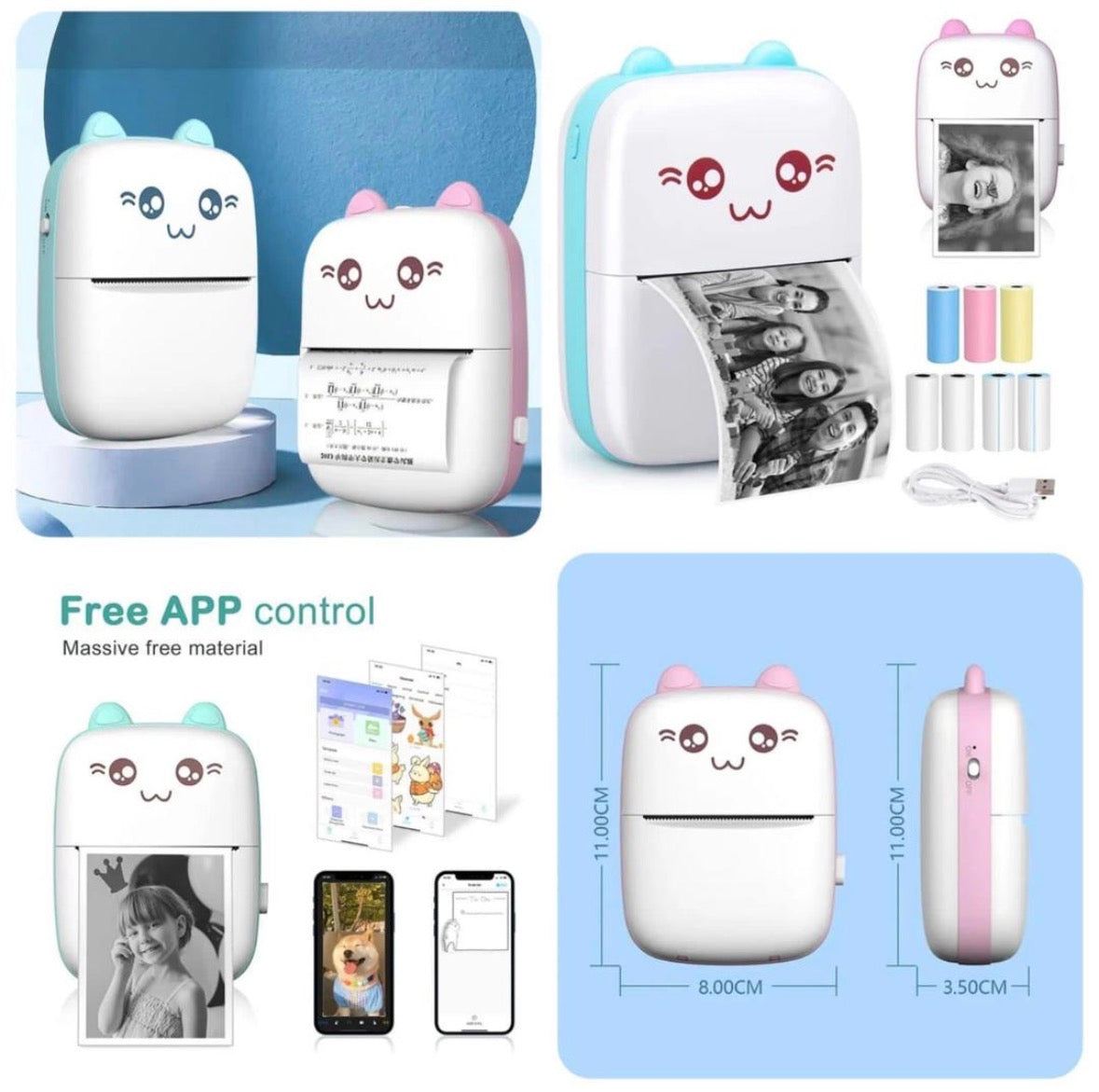 Portable Mini Thermal Label Printer – Bluetooth Wireless Sticker