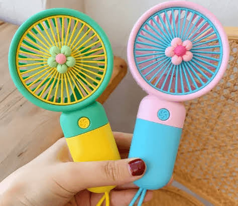 Mini Portable Rechargeable Fan – USB Handheld Cooling Fan with 3 Speed Settings | Lightweight & Quiet